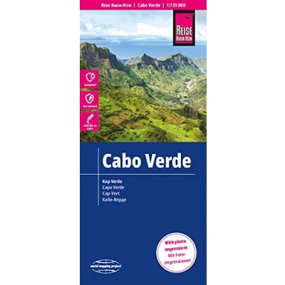 Imagen de Cabo Verde, mapa impermeable de carreteras. Escala 1:135.000. Reise Know How.: Legende viersprachig (Cape Verde (1:135.000))