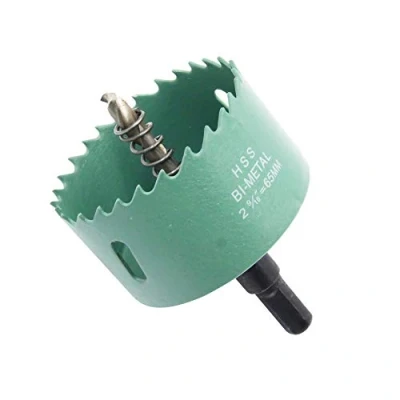 Imagen de Sierra de corona 65mm,LAIWEI taladro para perforar agujeros en madera, chapa fina, perfiles aluminio, PVC, etc. Herramienta perforación afilada y duradera.