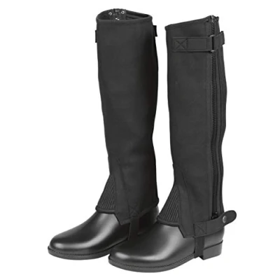 Imagen de Covalliero Kid&#039;s Stretch Cubierta para Botas de Montar Classic Negro, Talla 134