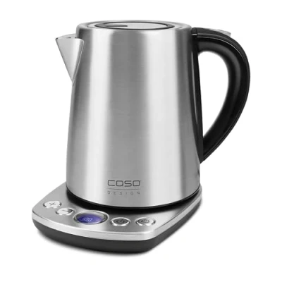 Imagen de CASO WK 2100 Compact Design Hervidor de agua, potente 2200 W, tamaño compacto con capacidad 1,2 litros, pasos 10 C a 100 C, filtro antical extraíble para limpieza, 1869