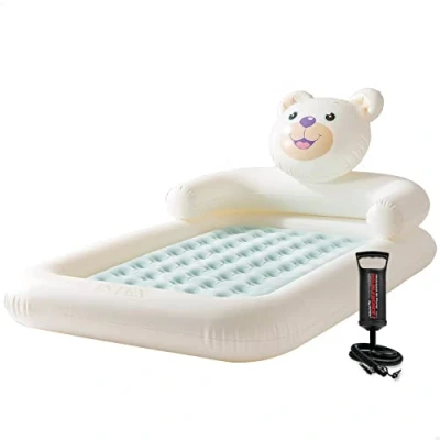 Imagen de Intex 66814 Colchón Hinchable, para Niños, con Diseño Infantil de Osito, Niños 3 a 6 Años, Superficie Suave y Flocada un Óptima Confort, Medidas 114x178 cm, Capacidad 1 Persona