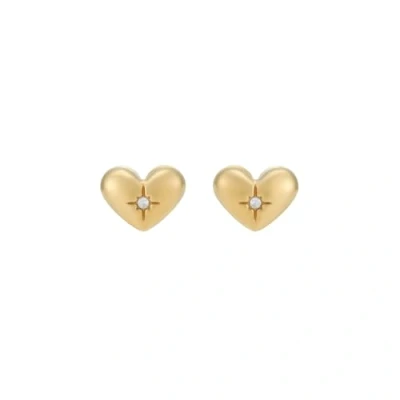 Imagen de Fossil Sadie JF04832710 Pendiente de Acero inoxidable dorado para Mujer, Talla única, inoxidable, Sin piedra preciosa, Oro Sepia Gold