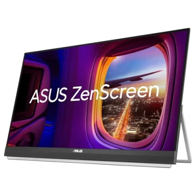Imagen de ASUS ZenScreen MB27ACF Monitor portátil de 27 Pulgadas QHD, 2560 x 1440, IPS, 100Hz, USB C PD 70 W, Altavoces, asa Soporte, Pinza en C, Gancho partición, subwoofer, Audio 2.1 Canales