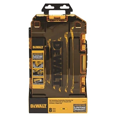 Imagen de DEWALT Juego de llaves trinquete, métricas, 8 piezas (DWMT74734), color plateado