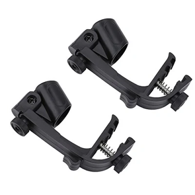 Imagen de Clips de Micrófono Tambor, 2Pcs Ajustable Plástico A Prueba Choques Abrazadera del Borde Tambor Soporte para Clip