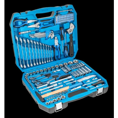 Imagen de Hogert Technik HT1R439 Juego de herramientas 131 10 (3/8&quot;), 12,5 (1/2&quot;), 6,3 (1/4&quot;)