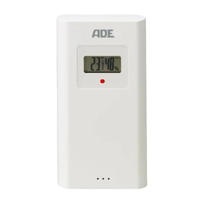 Imagen de ADE Sensor exterior WS1002 para estación meteorológica de repuesto 3 canales con pantalla compatible WS2301, WS2302 blanco