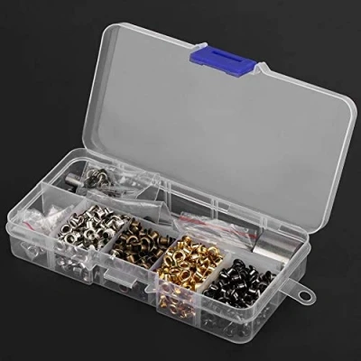 Imagen de Kit de ojales, ojales lisos y arandelas para reemplazo accesorios bricolaje (3mm 420pcs)