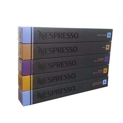 Imagen de 50 NESPRESSO COFFEE CAPSULES DECAF DECAFFEINATO, LUNGO, INTENSO, ARPEGGIO, ROMA