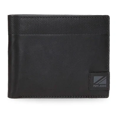 Imagen de Pepe Jeans Topper Billetero con Monedero Negro 12,5x9,5x1 cms Piel