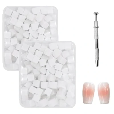 Imagen de iCovalescent 200 Esponjas para Decoración de Uñas, Herramientas Renderizado con Pinza, Cepillo Esponja, Diseño Degradado Arte Uñas(Blanco)