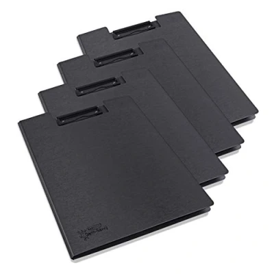 Imagen de Rapesco 1641 Germ Savvy Antibacteriano, Carpeta Portapapeles en Formato A4, Negro, Paquete de 4