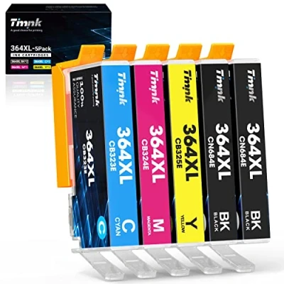 Imagen de Timink Cartuchos de Tinta Compatibles Multipack para HP 364 364XL Compatible con Photosmart 5510 5511 5512 5520 5522 6512 6515 6520 DeskJet 3070A 3520 3522 Officejet 4610 4620 4622 (2N/1C/1M/1Y)