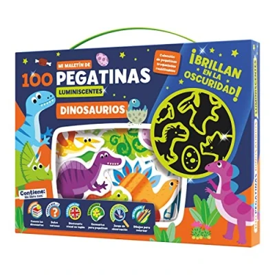 Imagen de MALETIN 100 PEGATINAS LUMINESCENTES DINOSAURIOS