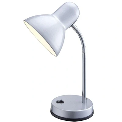 Imagen de GLOBO lámpara de mesa, plata/cromo, Metal, Plástico, interruptor 1 x 60 W, E27, 230 V, H: 30 cm 2487