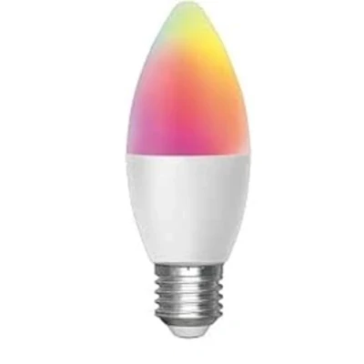 Imagen de Bombilla inteligente bluetooth mesh smart C37 E27 6,5W, novedosa tecnología mesh, 2700K 6500K+RGB, control por app