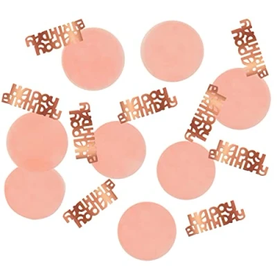 Imagen de Folat Confetti Elegante Rubor exuberante 25 gramos, color rosado oro, happy birthday (67011)