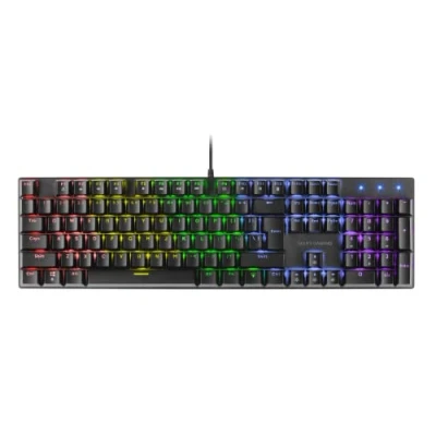 Imagen de Mars Gaming MK422 Negro, Teclado Mecánico RGB, Antighosting, Switch Marrón, Idioma US