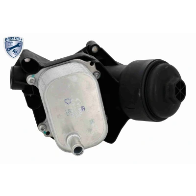 Imagen de VEMO V10 60 0065 Radiador de Aceite con alojamiento del filtro aceite, enfriador junta sin sensor