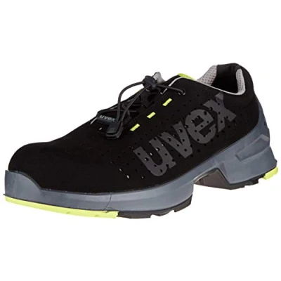 Imagen de Uvex Zapatos de seguridad 1 para hombres Zapatillas trabajo S1 SRC ESD Negro Verde Tamaño: 38