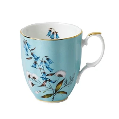 Imagen de Royal Albert 100 años 40017593 1950 Taza de Festival, 0,4 l/14,1 floz Azul, Hueso China, Porcelana Ceniza, 1 Count (Pack of 1)