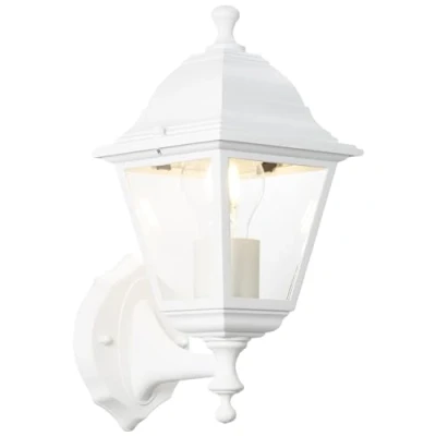 Imagen de Lightbox aplique de exterior cubierta lluvia cristal vertical blanco para la entrada casa 31 x 14 19 cm E27, máx. 60 W metal/vidrio