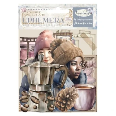 Imagen de Stamperia Ephemera for Scrapbookums, Albums, Card Making, Bullet Journalling and More, Adhesive Paper Cut Outs, Easy to Apply, Perfect Hobbies, Crafts, Gifting (Dewdrops)