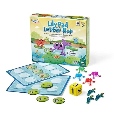 Imagen de Learning Resources Los nenúfares de Las Letras, 5+ años, Estructura Vocal consonante, Juegos con Palabras Uso frecuente, Multicolor, M (95966)