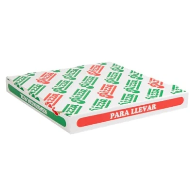 Imagen de García De Pou 100 Unidades Cajas Pizza &#039;Thepack&#039; 330 G/M2 32X32X3,8 Cm Blanco Cartón Ondulado Microcanal
