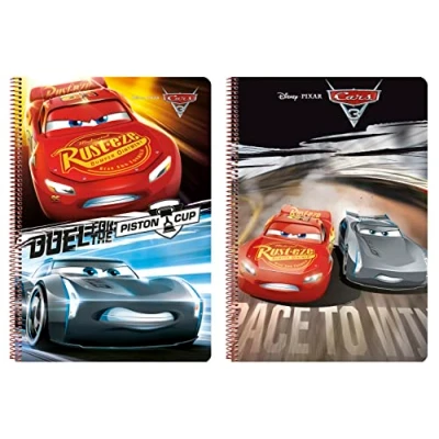 Imagen de Cars Disney Libreta Folio 80 Hojas Tapas duras, Multicolor, 215 x 310 mm (SAFTA 511709066)