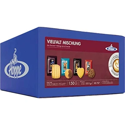 Imagen de HOPPE Mezcla Diversidad, Galletas, 4 Tipos, embalado Individualmente, 150 Unidades, 1090 g
