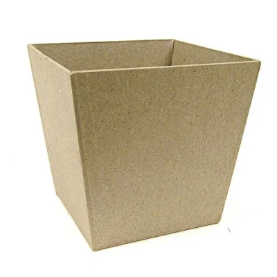 Imagen de Décopatch AC689O Un support en papier brun mâché 10x10x9,5 cm, pot à pinceaux