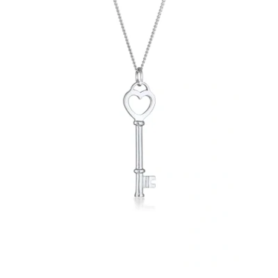 Imagen de Elli Collares Colgante Llave de Mujer Símbolo Amor en Plata Ley 925 con baño oro