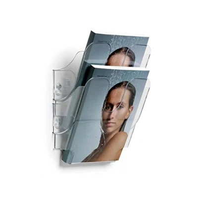 Imagen de Durable 1709013400 Juego de dispensadores folletos FlexiPlus 2 A5, 1 juego, transparente