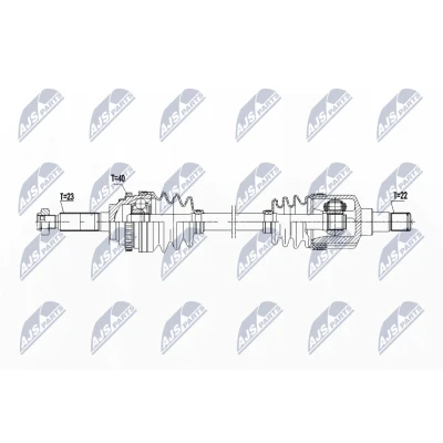 Imagen de NTY NPW DW 053 Árbol de transmisión Eje delantero, izquierda 560 DAEWOO: Matiz I Hatchback