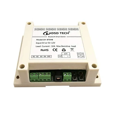 Imagen de DSD TECH SH BT04B 4 Bluetooth relé apoya la función de Temporizador y código Seguridad