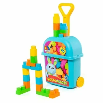Imagen de Trolley de Bloques Azul Molto. 20 Piezas Incluidas