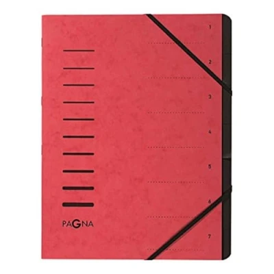 Imagen de Pagna Carpeta clasificadora, 7 compartimentos, color rojo teilig