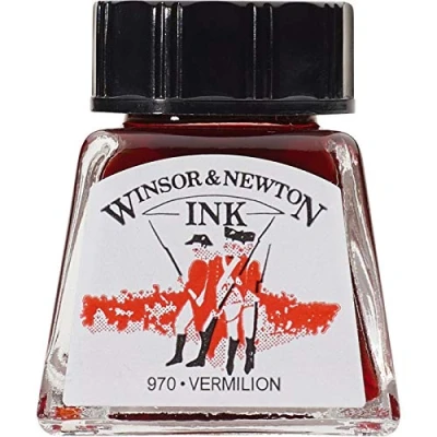 Imagen de Winsor &amp; Newton Drawing Ink Tinta de Dibujo, Rojo (Vermilion), 14ml