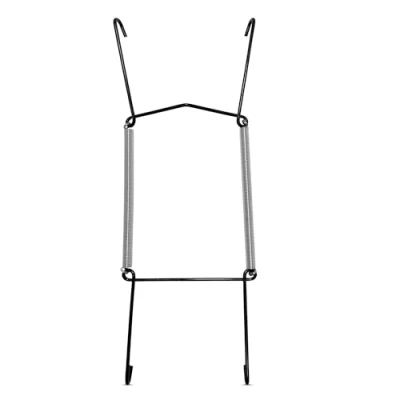 Imagen de WINSOME Colgadores invisibles para platos de pared, soportes decorativos platos, ganchos resorte colgar en la pared (colgador negro, 25 36 cm)