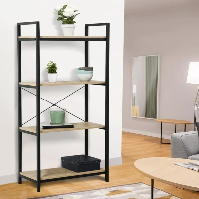 Imagen de IDMarket Estantería de 4 niveles Detroit Design Industrial 130 cm