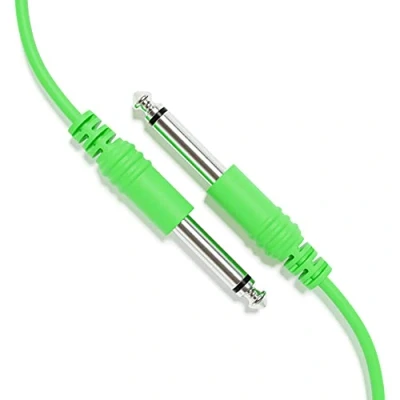 Imagen de ExcelValley 1 Pack Cable de Guitarra Instrumento Mono Conexión Conducción TS 6,35mm 1/4&quot; [Verde 150cm 59&quot;]