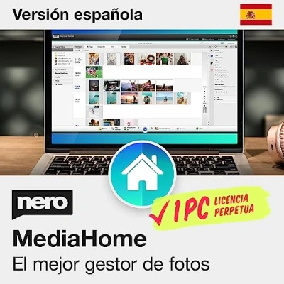 Imagen de Nero Media Home Gestionar y Reproducir multimedia Organizador Fotos Música Vídeos Archivar Ordenar Crear Windows 11/10/8/7 1PC licencia ilimitada