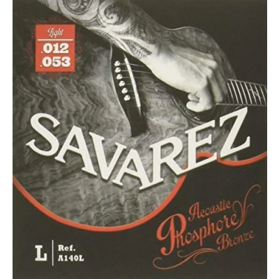 Imagen de Savarez Cuerdas para Guitarra acústica juego acoustic phosphor bronze light .012 .053w A140L
