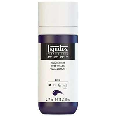 Imagen de Liquitex 1923186 Pintura acrílica profesional (consistencia opaca, alta pigmentación, resistente a la luz y al envejecimiento, botella de 237 ml), color morado dioxazina