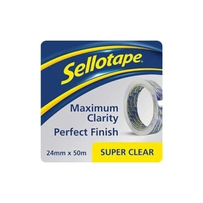Imagen de Sellotape 1569087 Cinta adhesiva (24 mm x 50 m), transparente