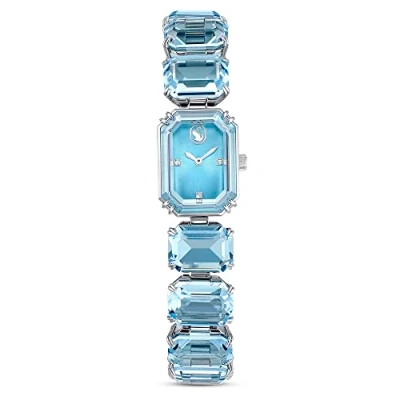 Imagen de Swarovski Reloj de Pulsera Millenia, Cristales Azules Talla Octogonal en una Montura Acero Inoxidable, la Colección Millenia