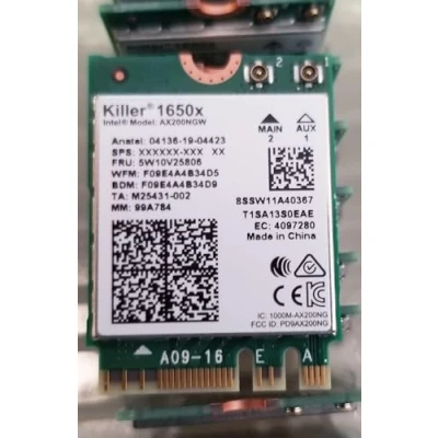 Imagen de Intel AX1650x Killer Series Gaming WiFi 6 Upgrade Adapter M.2 Card for PCs High Speed 2.4 Gbps Bluetooth 5.2 Compatible Works with Intel, AMD, Windows 10 and Newer, Linux (AX1650x)