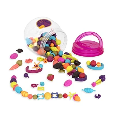 Imagen de B. toys 150 piezas juego de manualidades para niños Pop Arty bisutería, cuentas colores ensamblar, bisutería infantil, bricolaje juguetes a partir 4 años