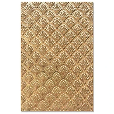 Imagen de Sizzix 664514 Carpeta de Estampado 3D con Textura, diseño Conchas Jessica Scott, Multicolor, Talla única